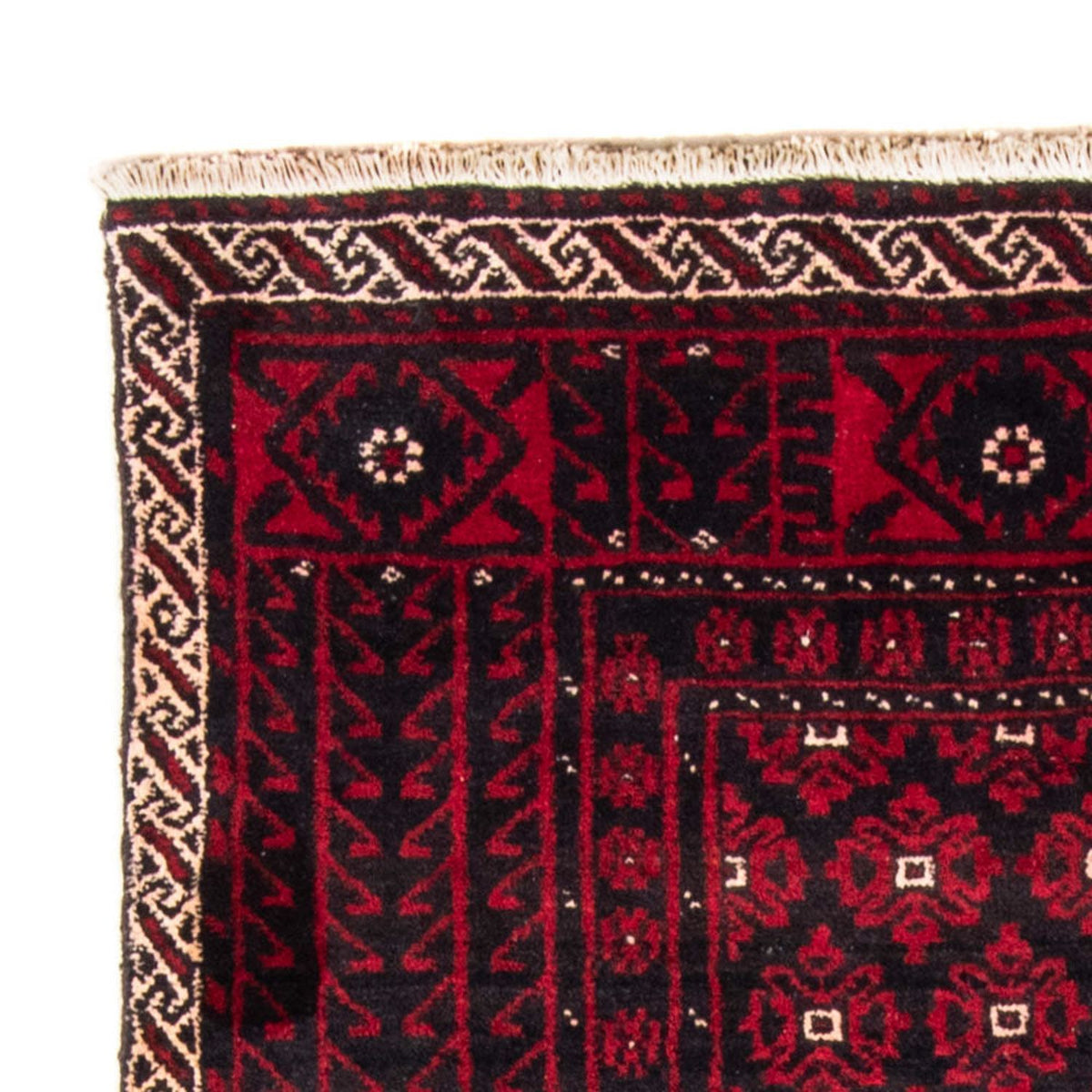 Alfombra de pasillo Alfombra Belutsch - 222 x 110 cm - rojo oscuro