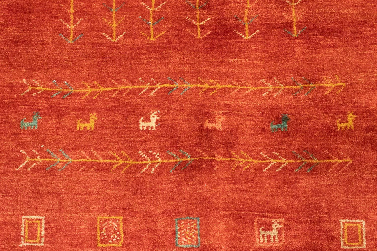 Alfombra Gabbeh - Persa - 190 x 150 cm - rojo