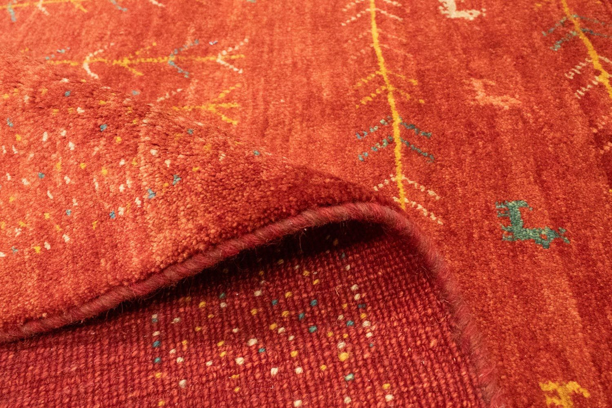 Alfombra Gabbeh - Persa - 190 x 150 cm - rojo