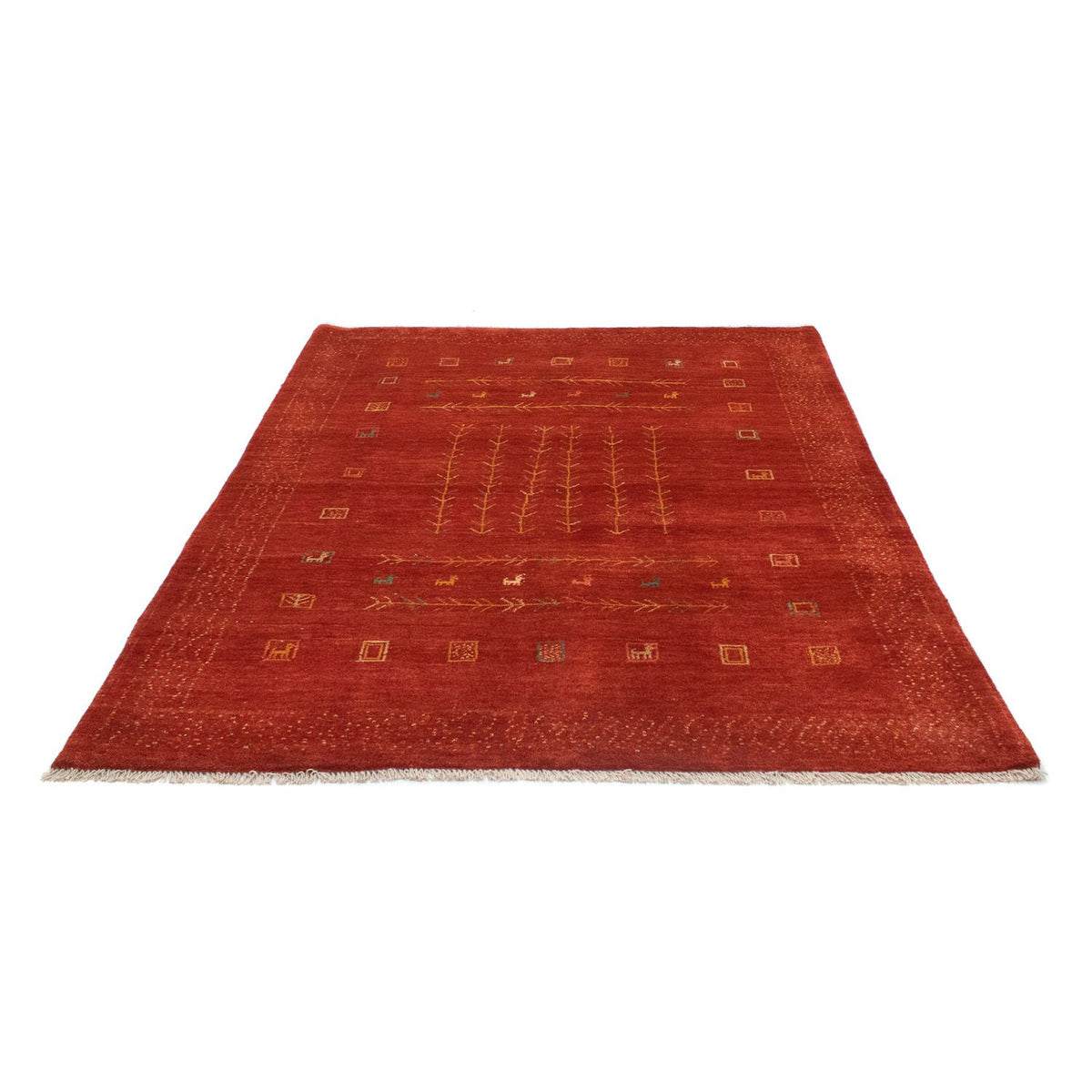 Alfombra Gabbeh - Persa - 190 x 150 cm - rojo