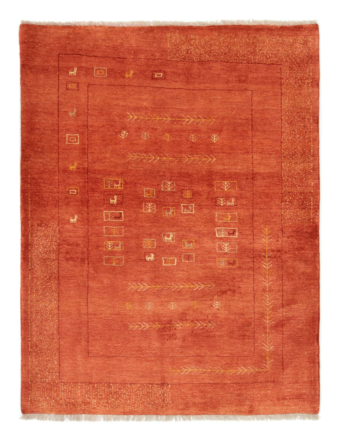 Alfombra Gabbeh - Persa - 192 x 149 cm - rojo