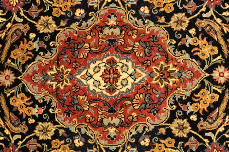 Alfombra persa - Ghom - 151 x 103 cm - negro
