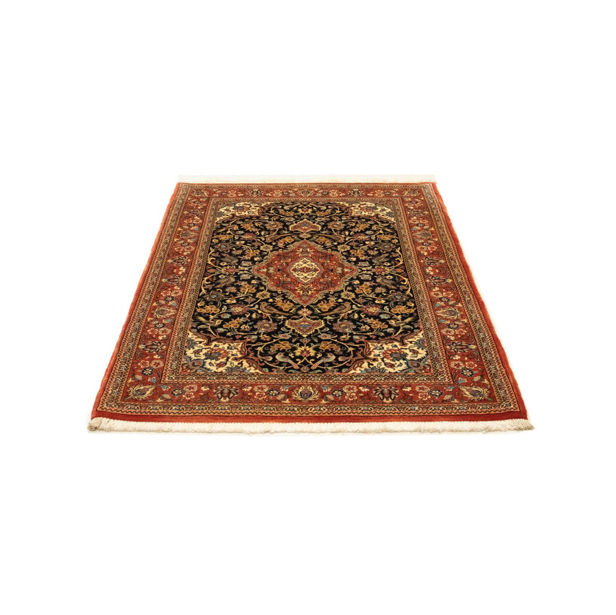 Alfombra persa - Ghom - 151 x 103 cm - negro