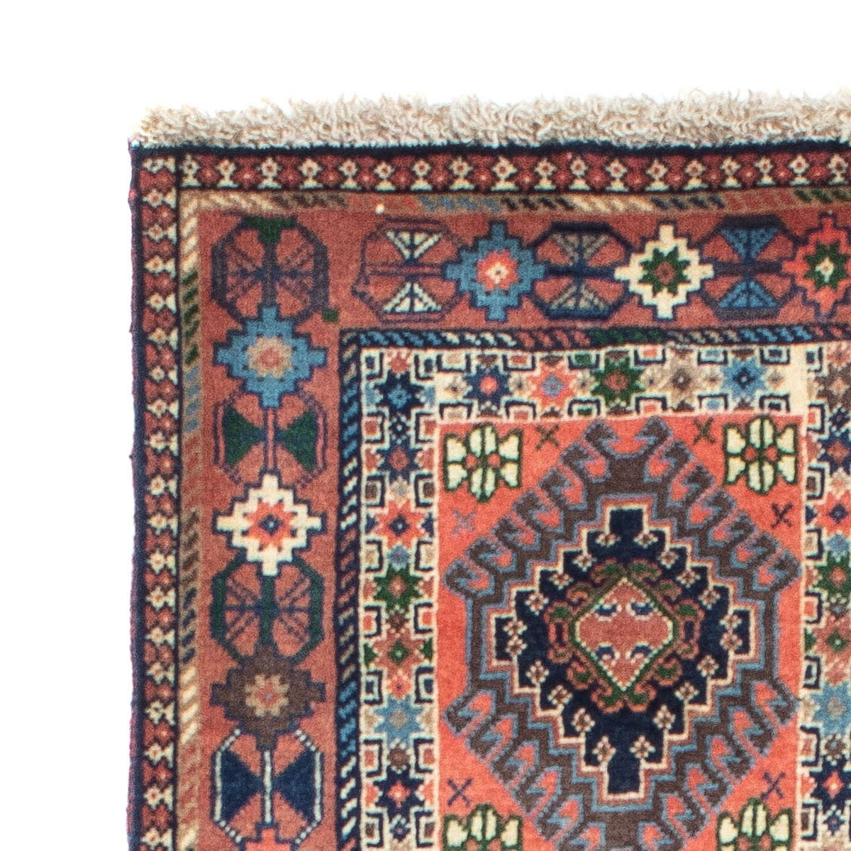 Alfombra de pasillo Alfombra persa - Nómada - 200 x 82 cm - rojo claro