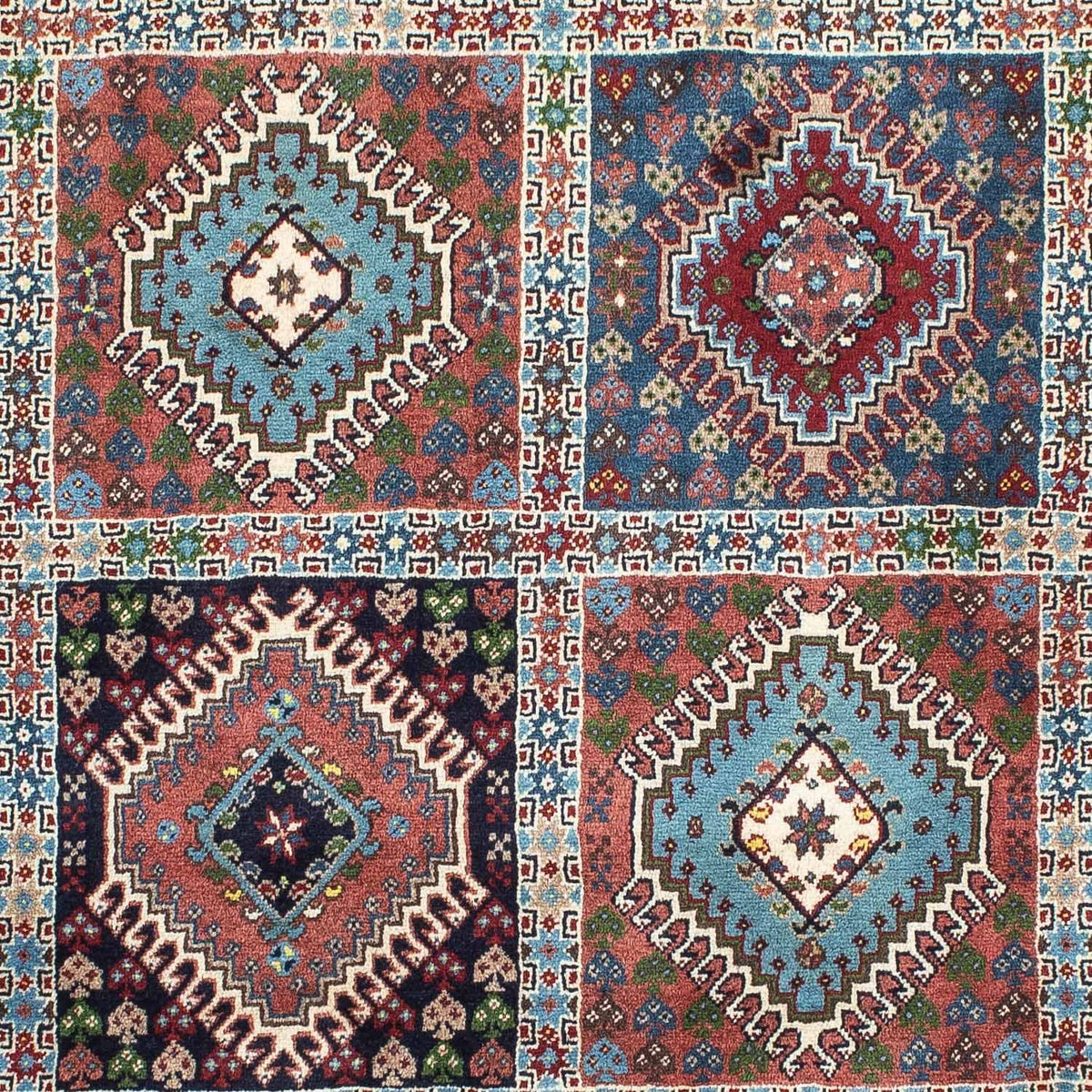 Alfombra persa - Nómada - 142 x 99 cm - rojo claro