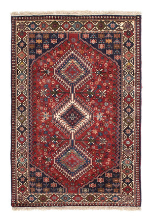 Alfombra persa - Nómada - 151 x 103 cm - rojo oscuro