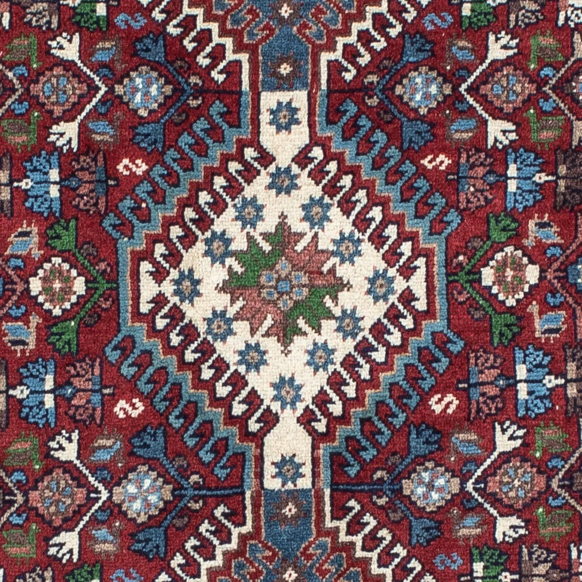 Alfombra persa - Nómada - 145 x 97 cm - rojo oscuro
