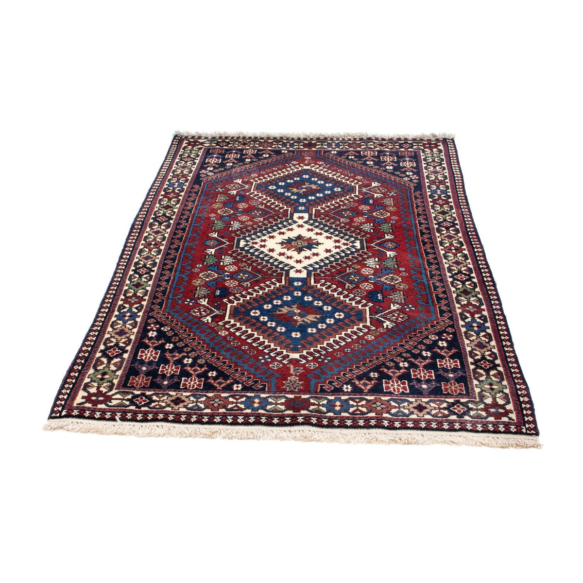 Alfombra persa - Nómada - 152 x 97 cm - azul oscuro