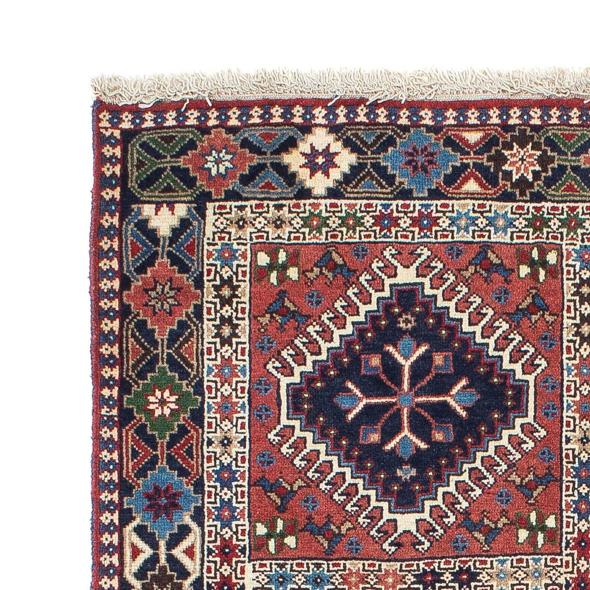 Alfombra persa - Nómada - 140 x 100 cm - rojo claro