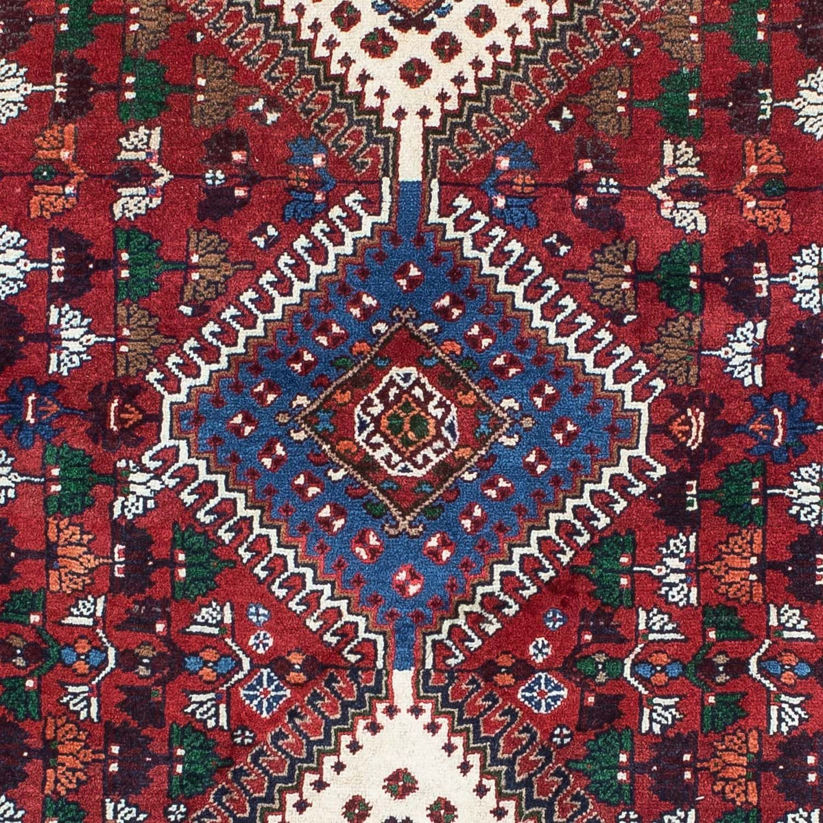 Alfombra persa - Nómada - 149 x 105 cm - rojo oscuro