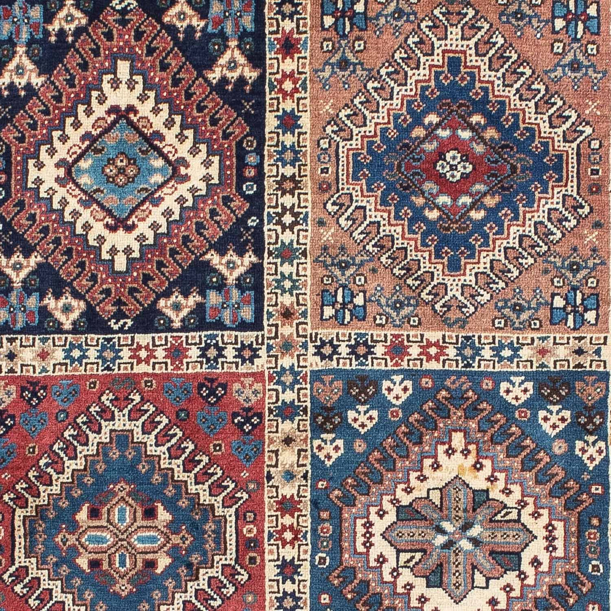 Alfombra persa - Nómada - 140 x 100 cm - azul oscuro