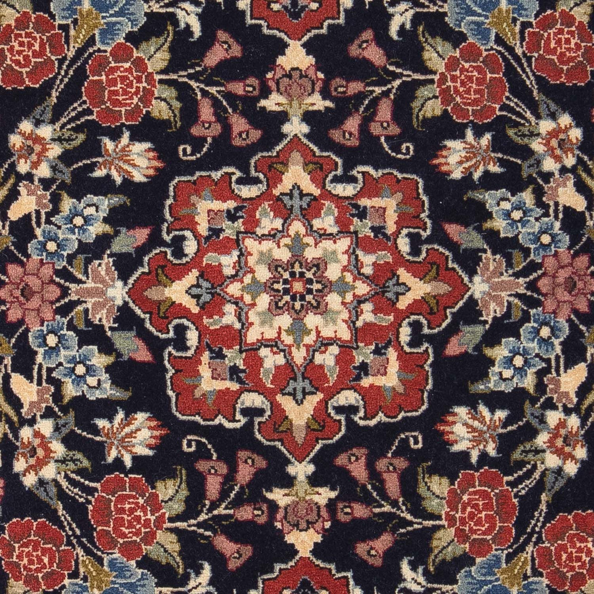 Alfombra persa - Ghom - 100 x 68 cm - azul