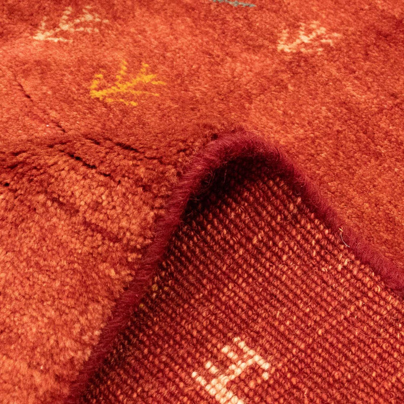 Alfombra Gabbeh - Persa - 225 x 171 cm - rojo oscuro