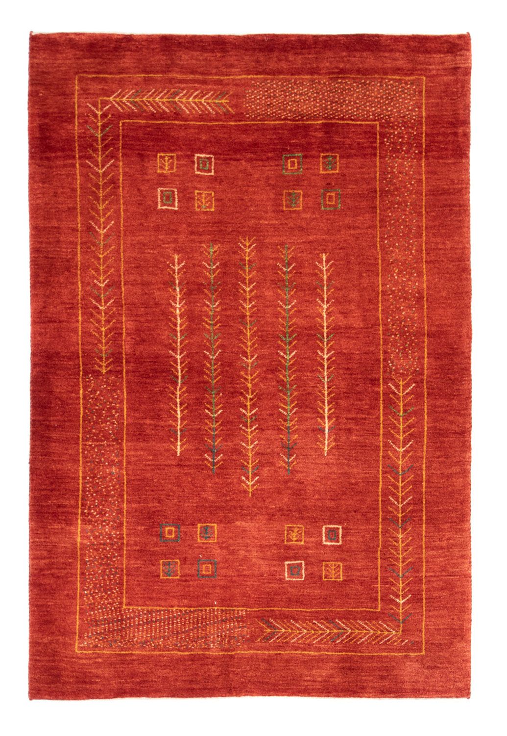 Alfombra Gabbeh - Persa - 180 x 124 cm - rojo