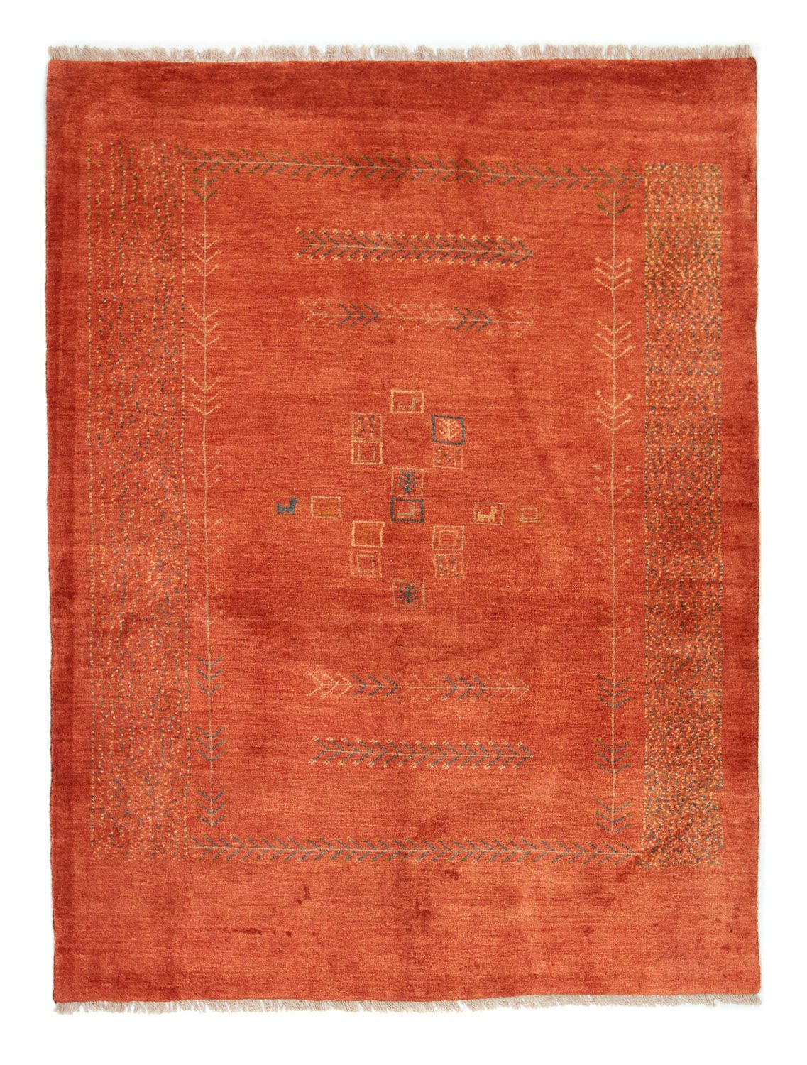 Alfombra Gabbeh - Persa - 198 x 151 cm - óxido