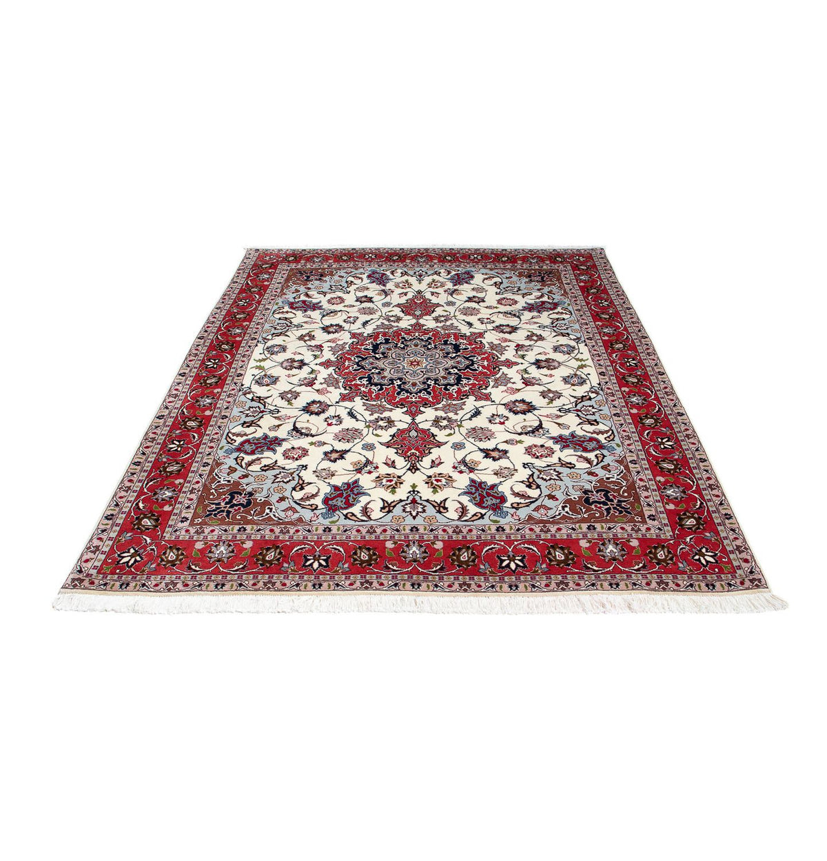Alfombra Persa - Tabriz - Real - 201 x 153 cm - beige