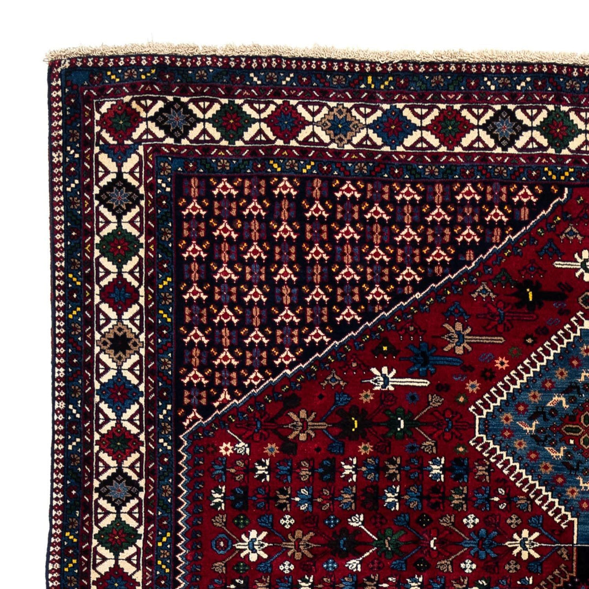 Alfombra persa - Nómada - 296 x 200 cm - rojo oscuro