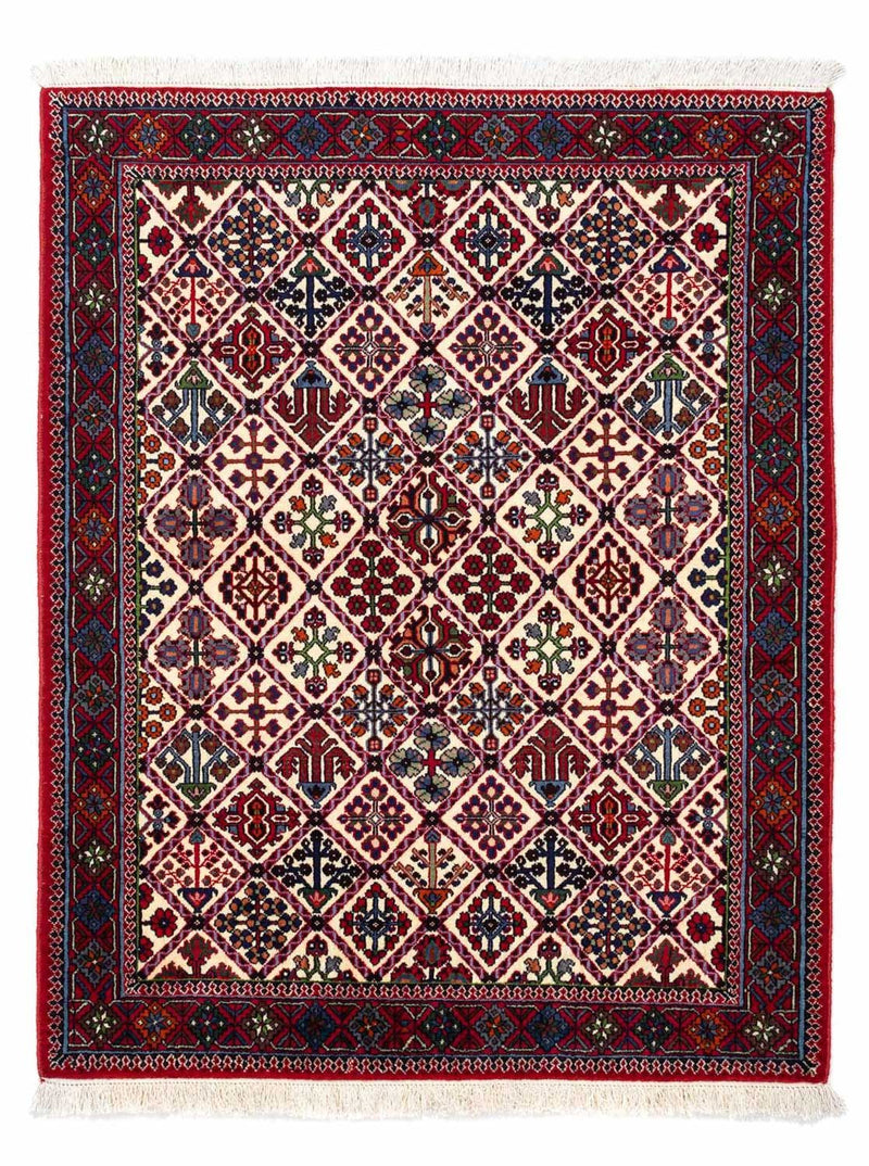 Alfombra persa - Nómada - 146 x 112 cm - rojo oscuro