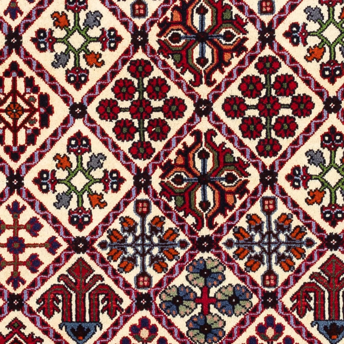 Alfombra persa - Nómada - 146 x 112 cm - rojo oscuro