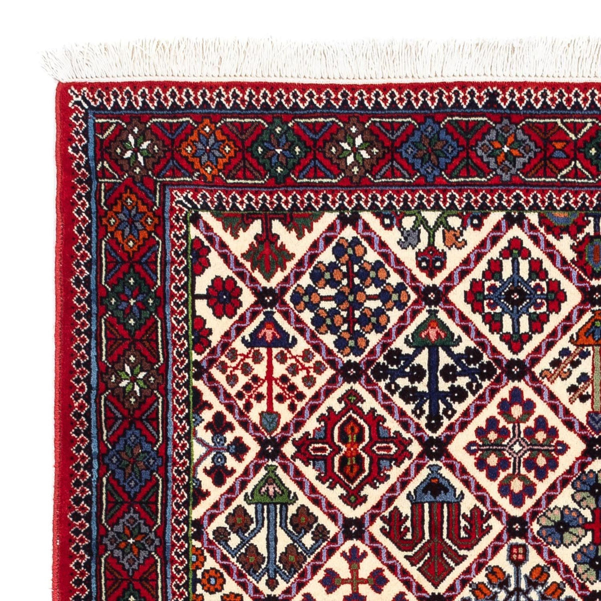 Alfombra persa - Nómada - 146 x 112 cm - rojo oscuro