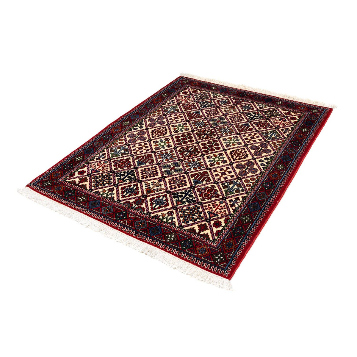 Alfombra persa - Nómada - 146 x 112 cm - rojo oscuro