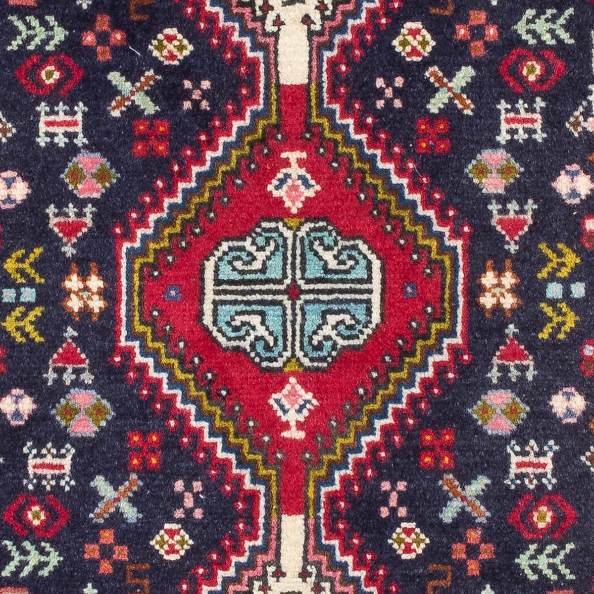 Alfombra persa - Nómada - 128 x 76 cm - azul oscuro