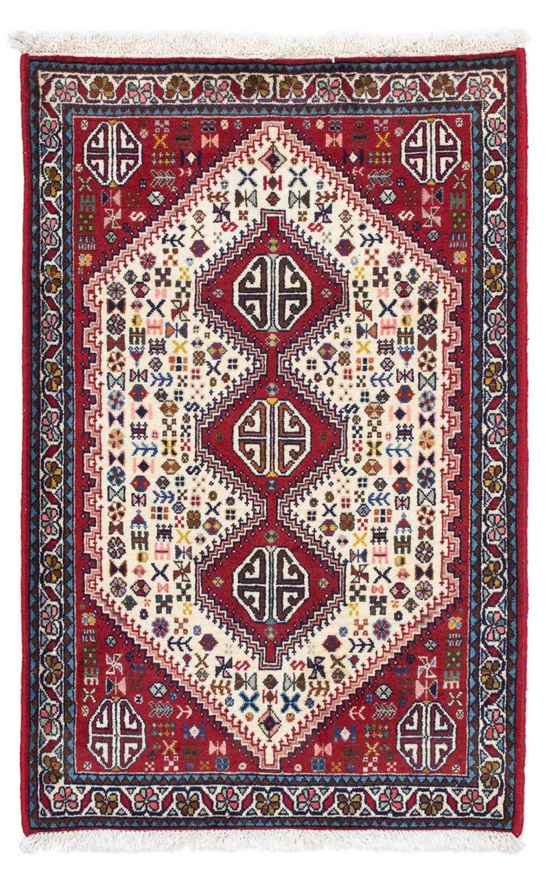 Alfombra persa - Nómada - 121 x 80 cm - rojo oscuro