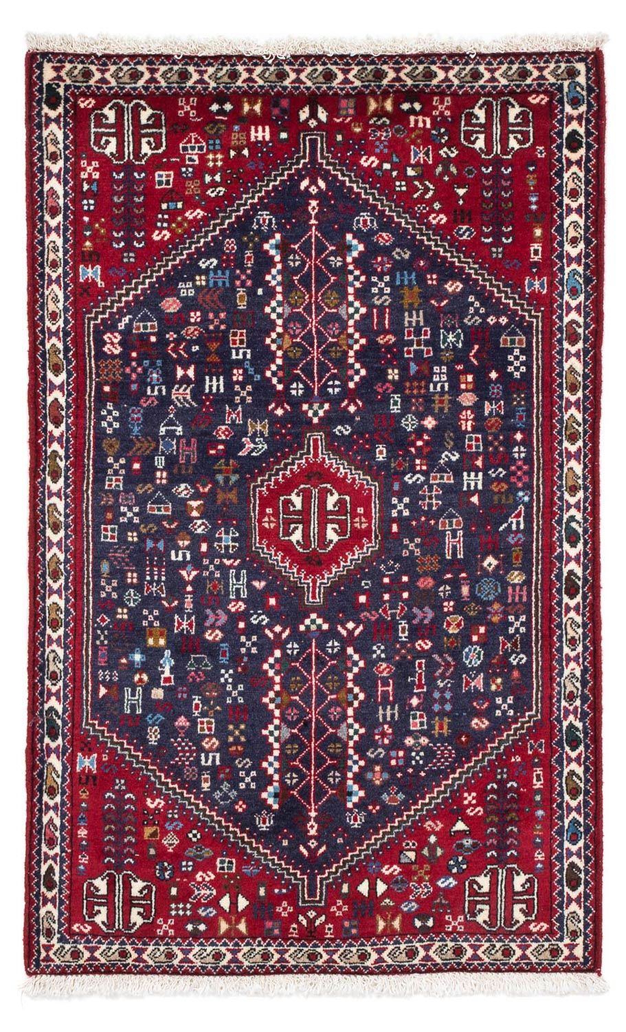 Alfombra persa - Nómada - 129 x 78 cm - azul oscuro