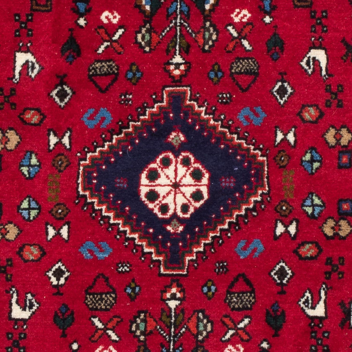 Alfombra persa - Nómada - 128 x 79 cm - rojo oscuro