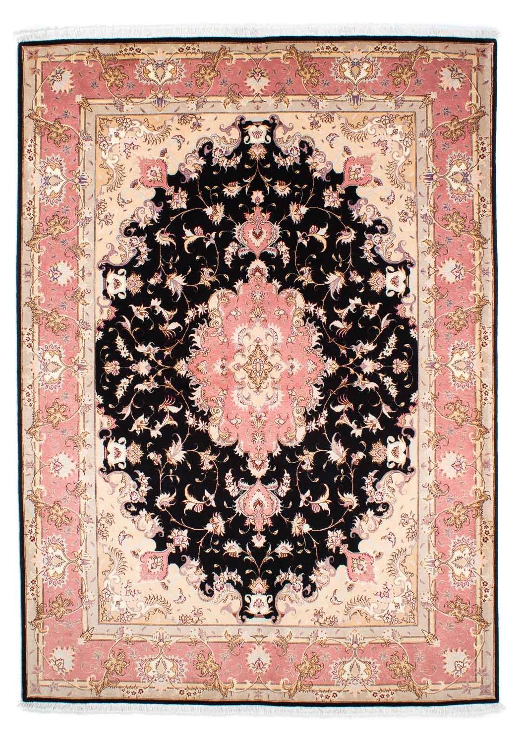 Alfombra Persa - Tabriz - Real - 236 x 165 cm - azul oscuro