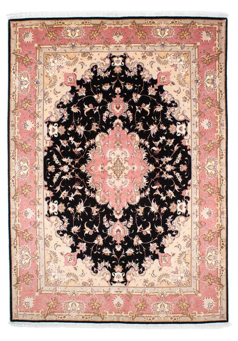 Alfombra Persa - Tabriz - Real - 236 x 165 cm - azul oscuro