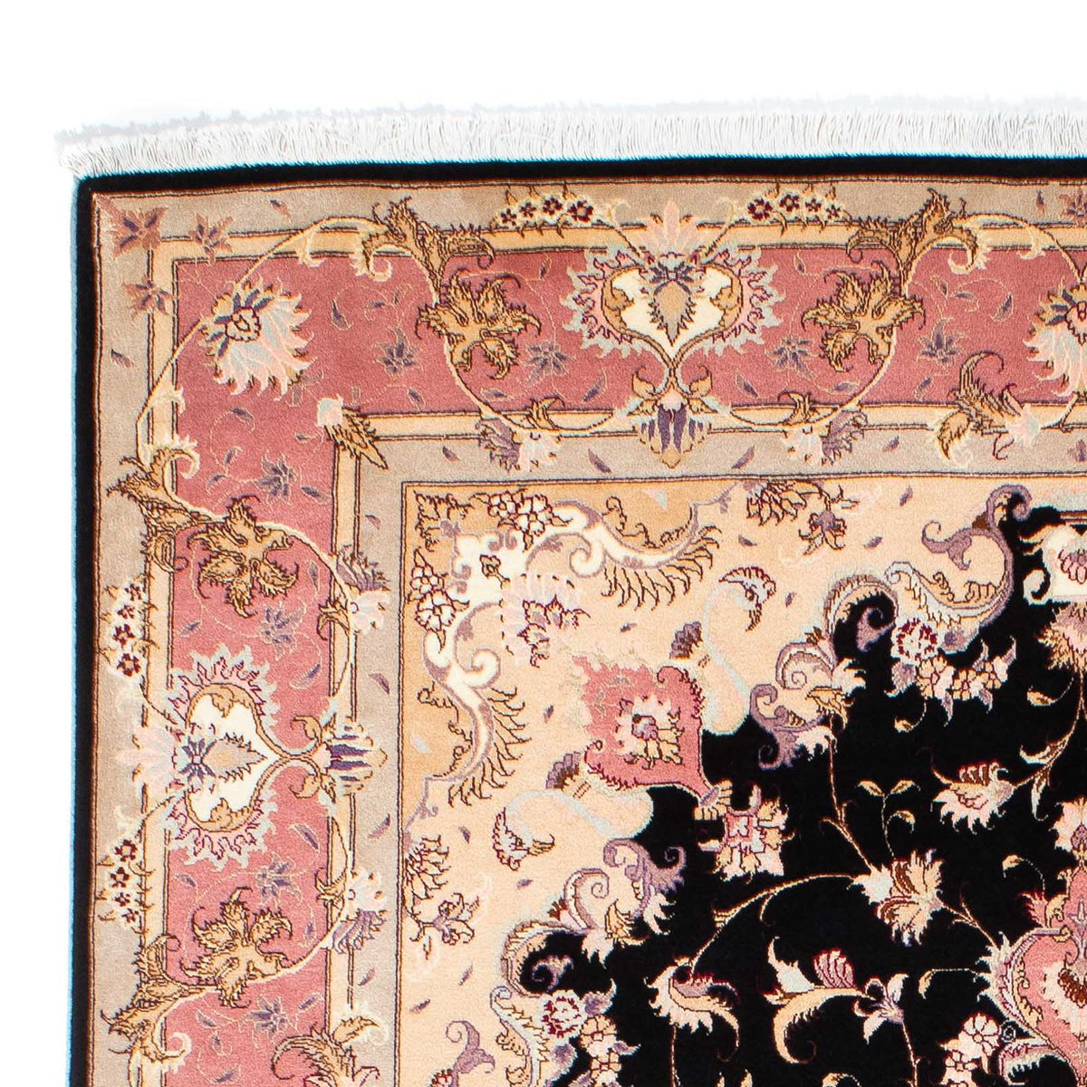 Alfombra Persa - Tabriz - Real - 236 x 165 cm - azul oscuro