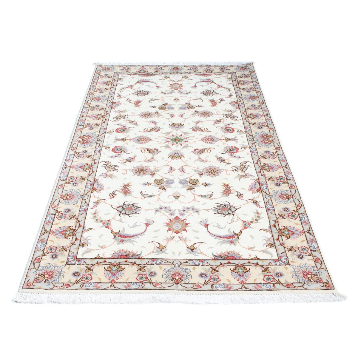 Alfombra de pasillo Alfombra Persa - Tabriz - Real - 196 x 100 cm - beige