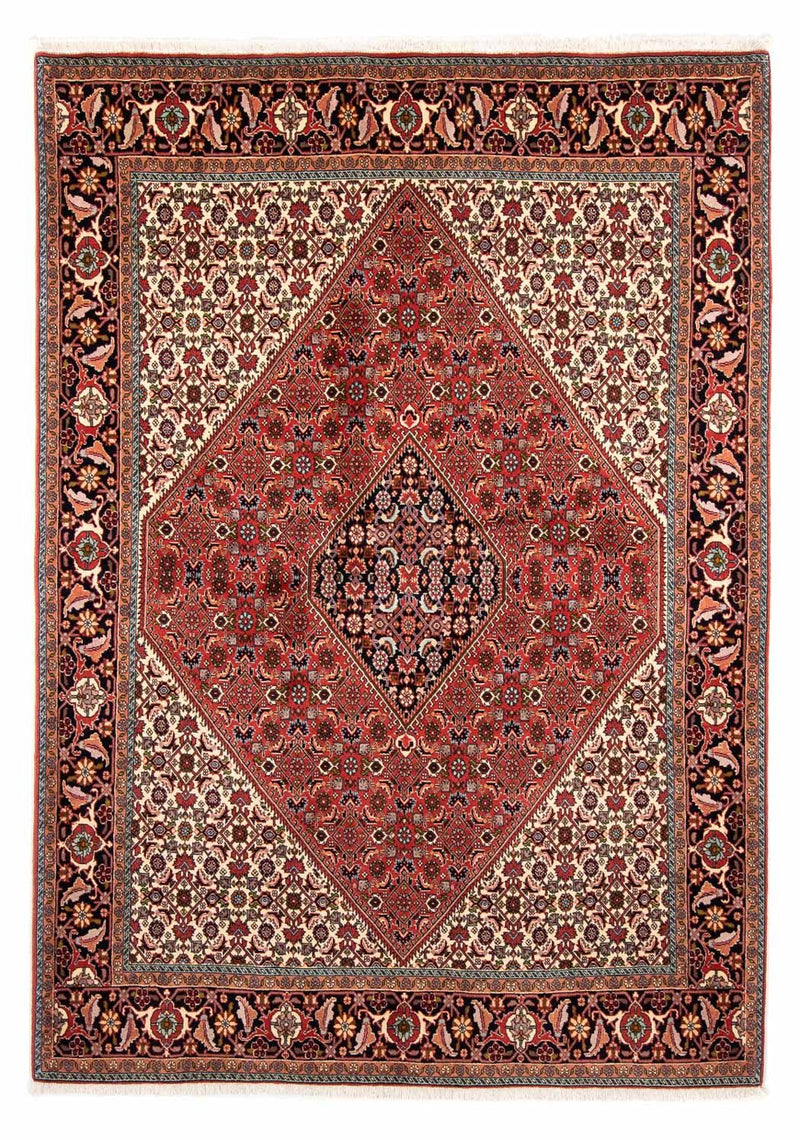 Alfombra persa - Bidjar - 247 x 169 cm - rojo oscuro