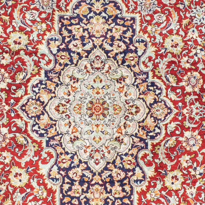 Alfombra persa - Ghom - 150 x 100 cm - rojo oscuro