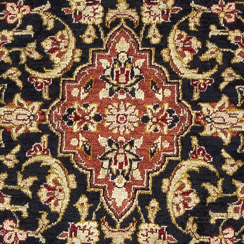 Alfombra de seda - Ghom Seda - Prima - 42 x 28 cm - azul oscuro
