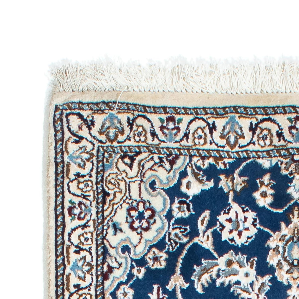 Alfombra de pasillo Alfombra Persa - Nain - Real - 190 x 62 cm - azul oscuro