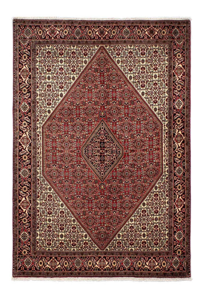 Alfombra persa - Bidjar - 242 x 171 cm - rojo oscuro