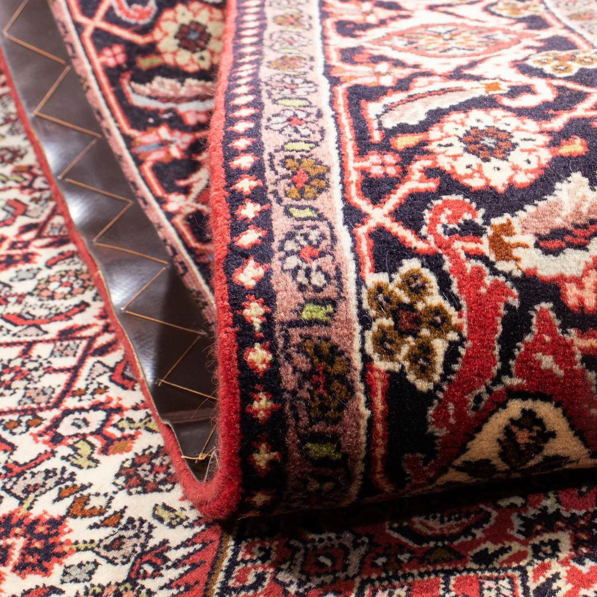 Alfombra persa - Bidjar - 242 x 171 cm - rojo oscuro