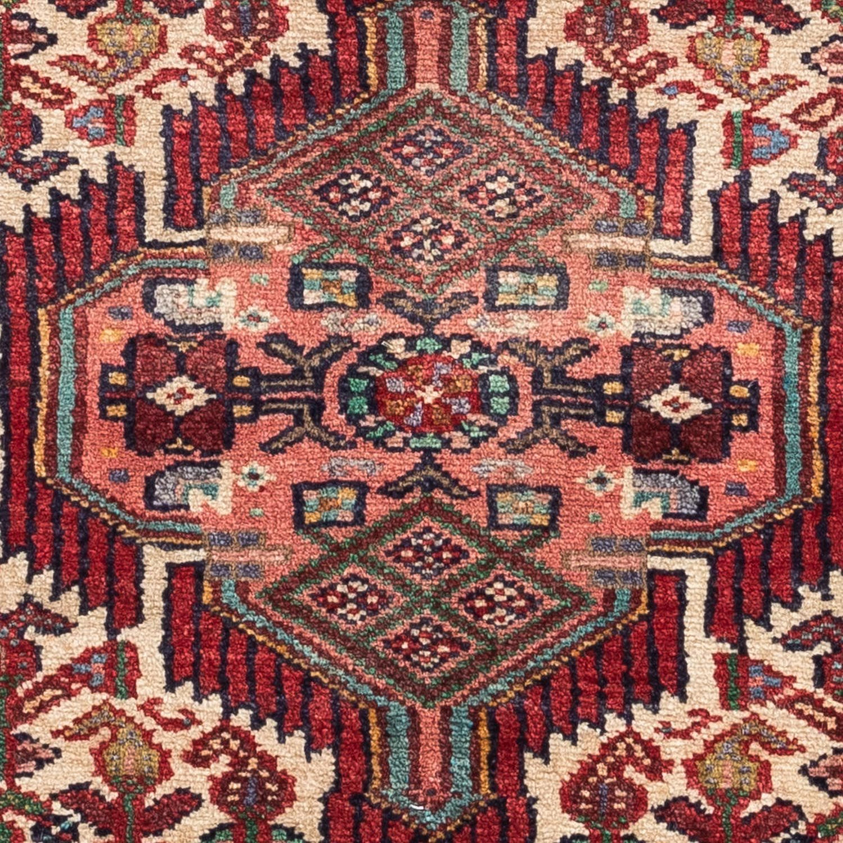Alfombra persa - Nómada - 125 x 80 cm - rojo oscuro