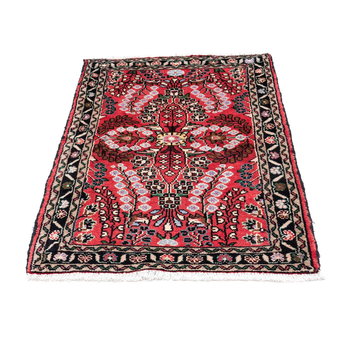 Alfombra persa - Nómada - 123 x 78 cm - rojo claro