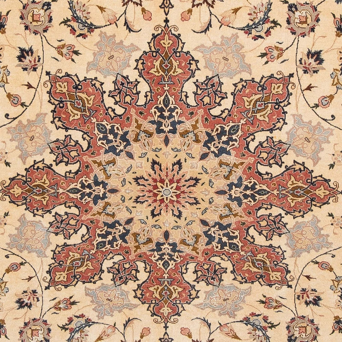 Alfombra Persa - Tabriz - Real - 305 x 198 cm - marrón claro