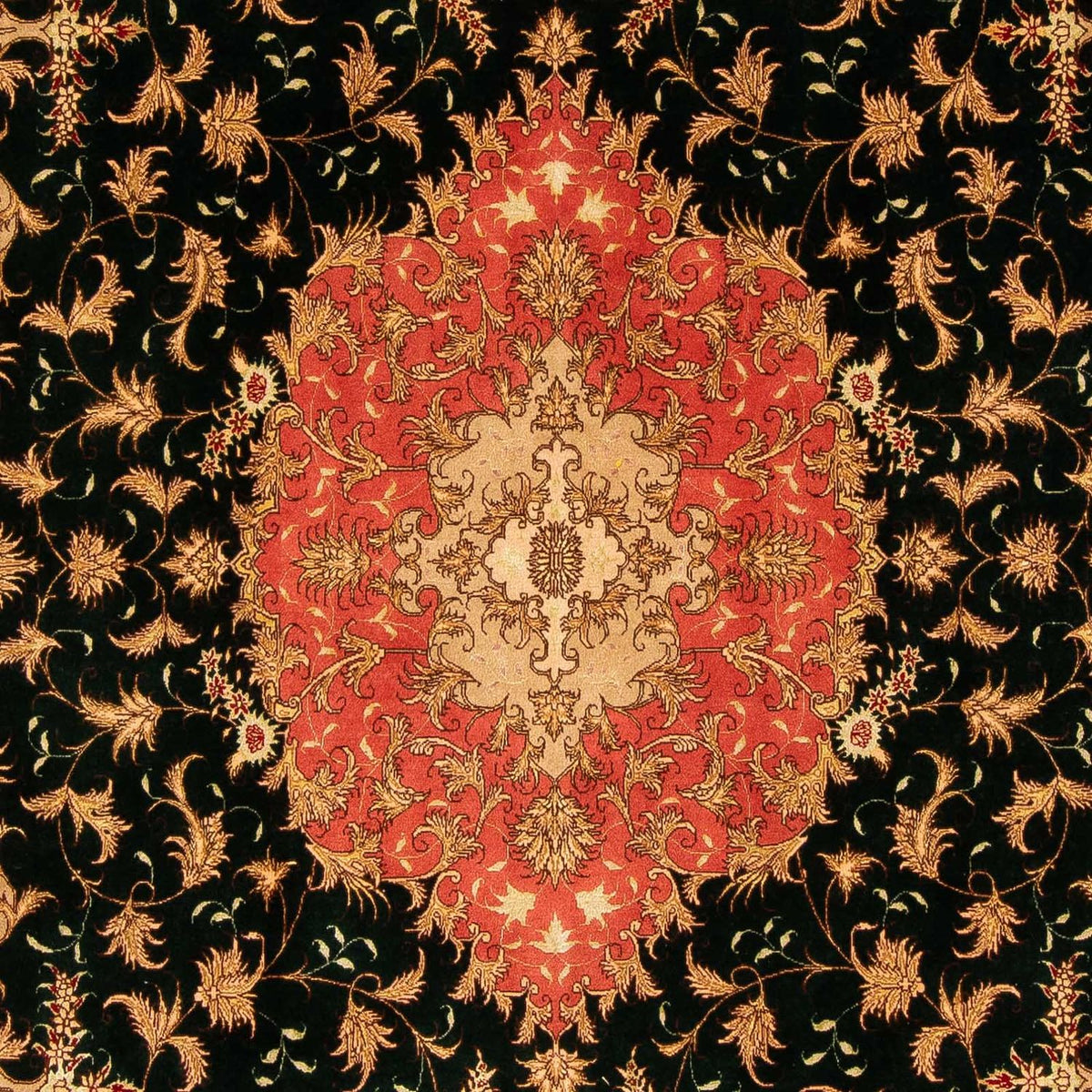 Alfombra Persa - Tabriz - Real - 300 x 198 cm - azul oscuro