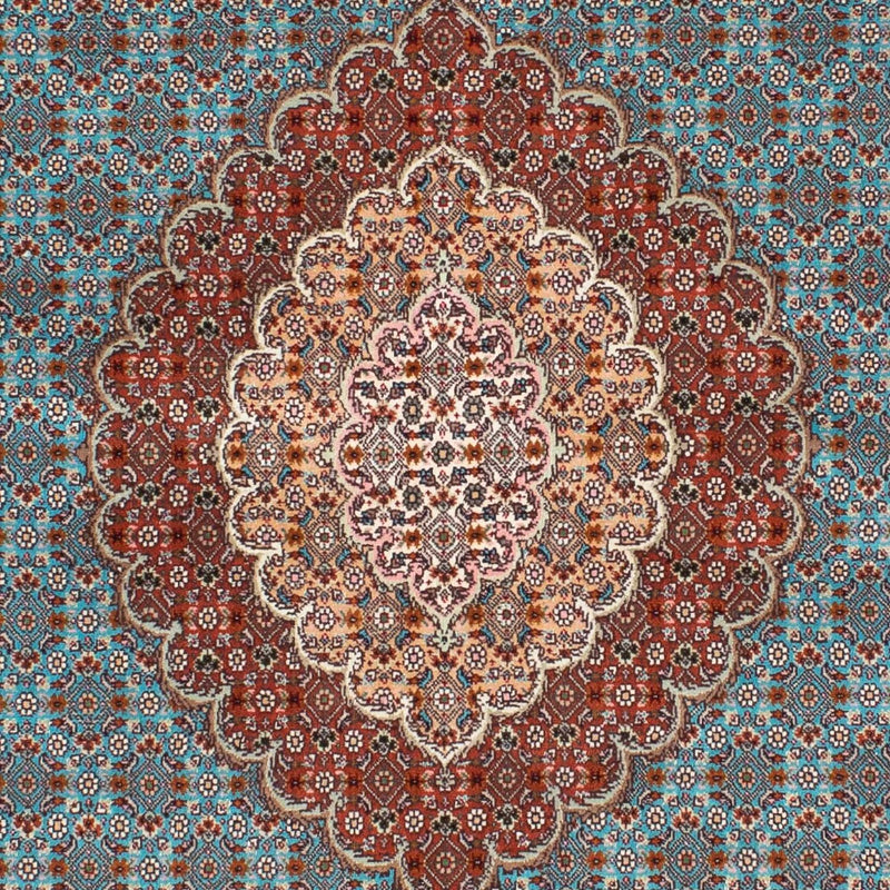 Alfombra persa - Tabriz - 202 x 150 cm - turquesa