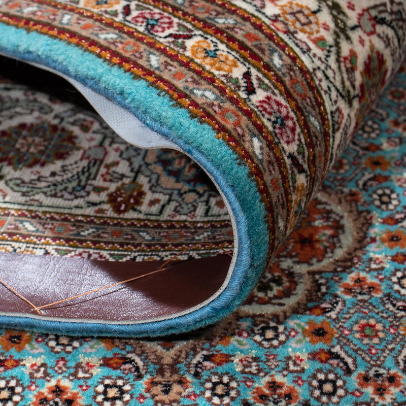Alfombra persa - Tabriz - 202 x 150 cm - turquesa
