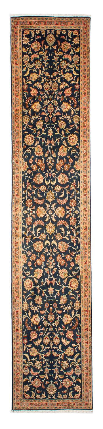 Alfombra de pasillo Alfombra Persa - Tabriz - Real - 300 x 66 cm - azul oscuro