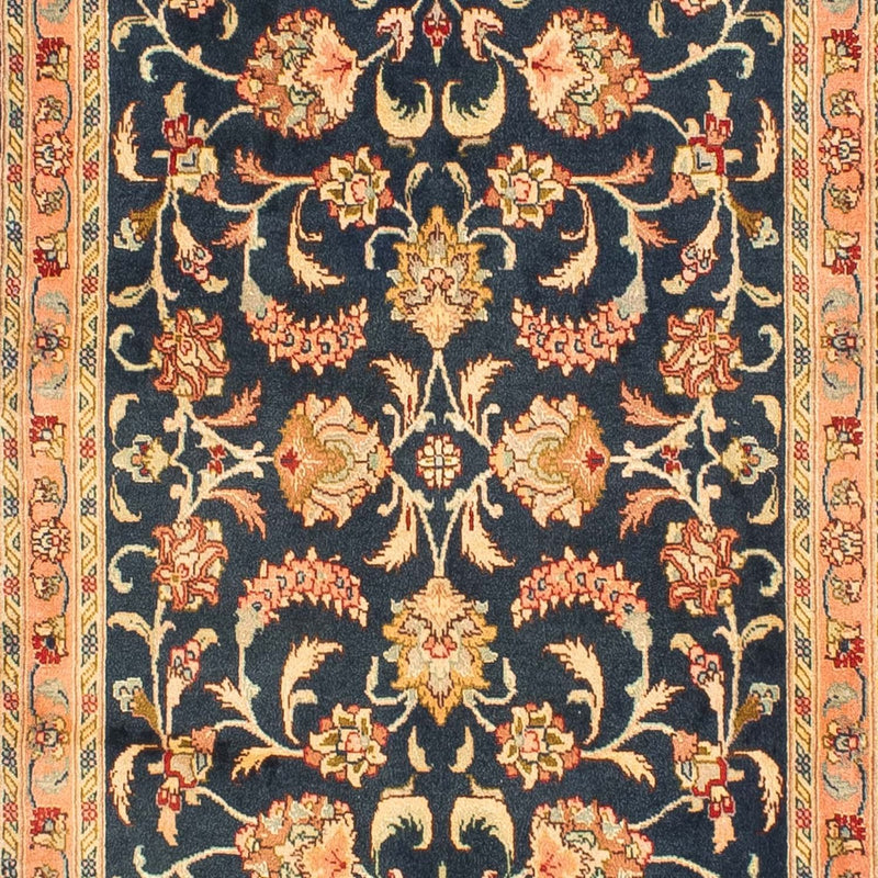 Alfombra de pasillo Alfombra Persa - Tabriz - Real - 300 x 66 cm - azul oscuro