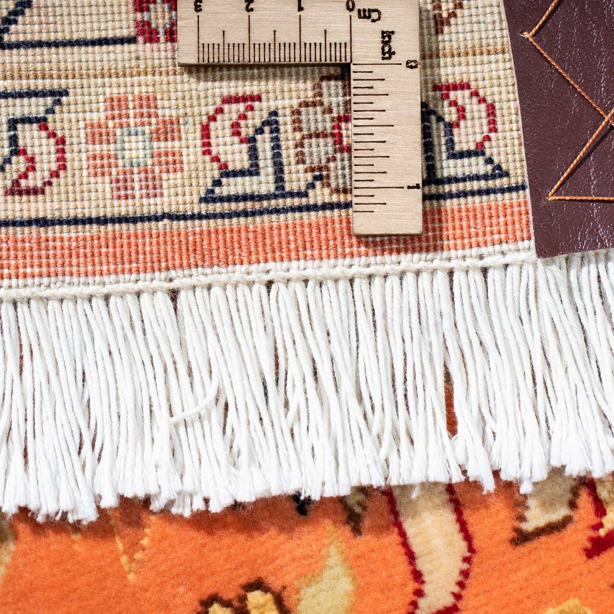 Alfombra de pasillo Alfombra Persa - Tabriz - Real - 216 x 80 cm - óxido