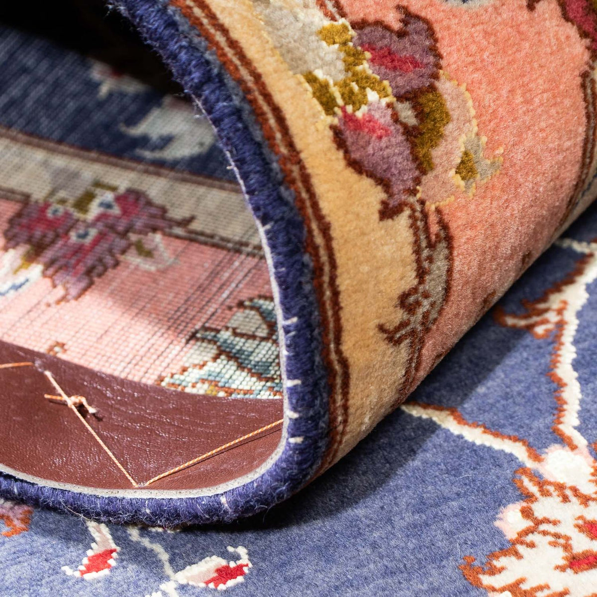 Alfombra de pasillo Alfombra Persa - Tabriz - Real - 198 x 75 cm - azul oscuro