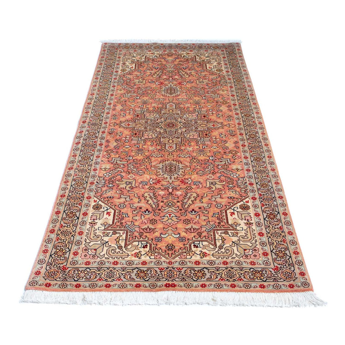 Alfombra de pasillo Alfombra Persa - Tabriz - Real - 206 x 82 cm - multicolor
